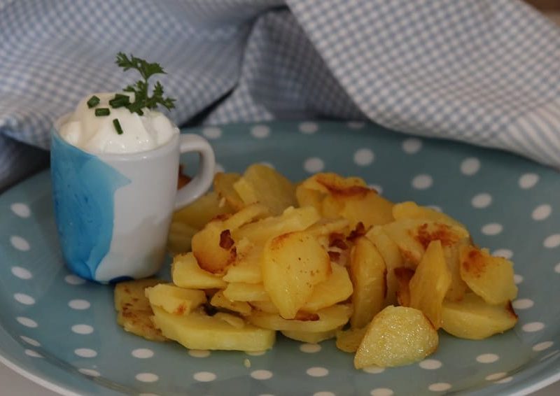Bratkartoffeln-Leinöl-Quark