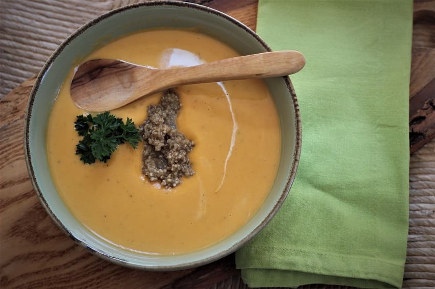 Suppe aus Süßkartoffeln